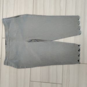 Talbots Grey Chatham Crops with Scalloped Hem 16P